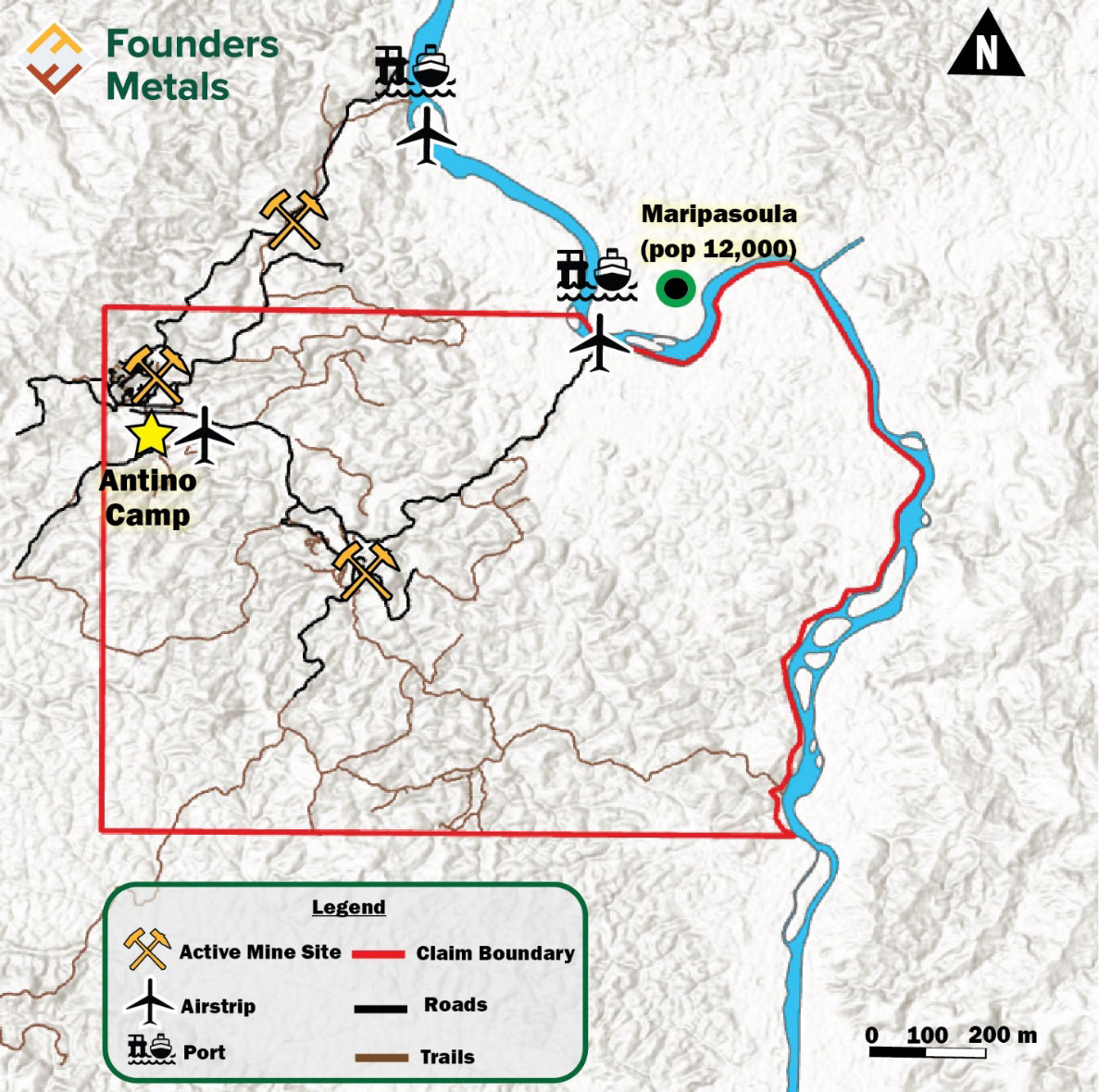 Figure 2 - Infrastructure Map - Antino Gold Project